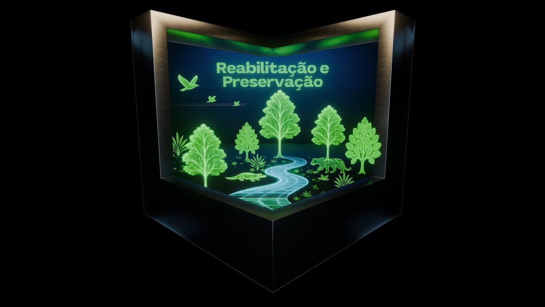 Projeção Anamórfica 3D – ABAL COP 30