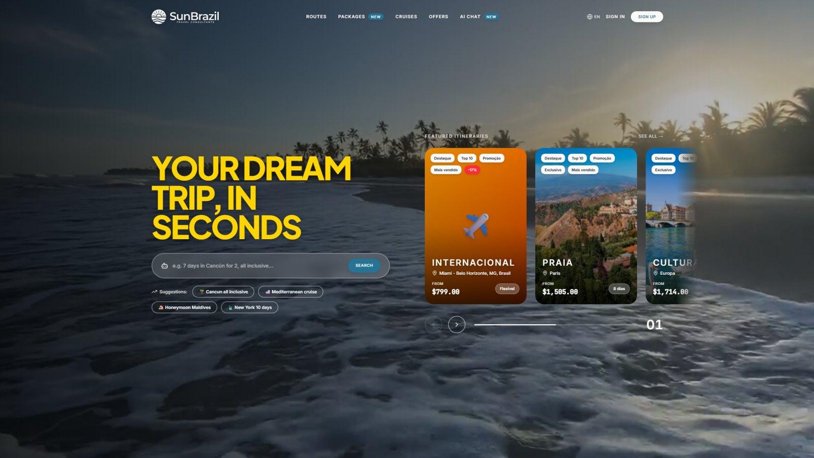 Sun Brazil — AI-Powered Travel Platform
